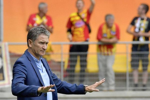 Philippe Montanier, lors du match contre Le Mans en 1ere journée de Ligue 2.