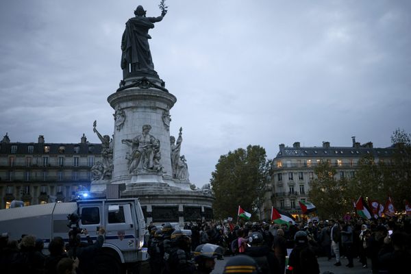 Une manifestation en soutien aux Palestiniens le 19 octobre Place de la République