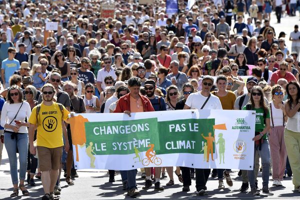 Le 8 septembre, entre 3 000 et 4 000 personnes avaient défilé dans les rues de Rennes pour la défense du climat.