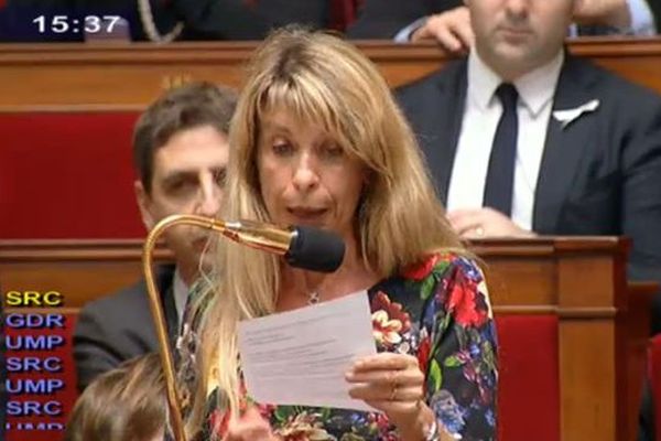 Sophie Dessus, députée PS de Corrèze, lors de son intervention à l'Assemblée nationale, 25-11-2014