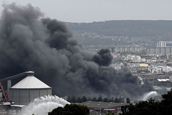 Incendie de l'usine Lubrizol, le 26 septembre 2019 à Rouen.