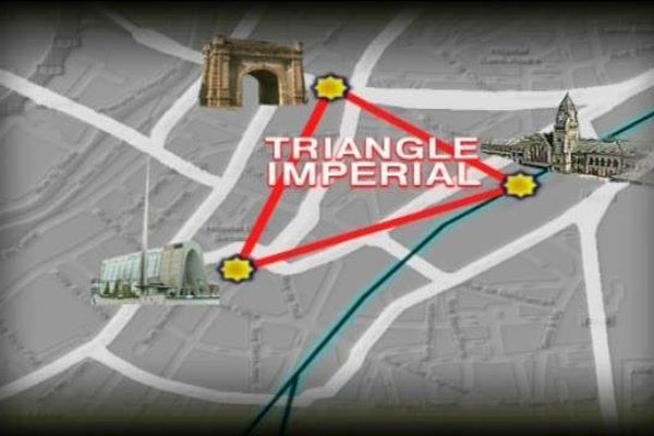 Le "triangle impérial" bien connu à Metz.