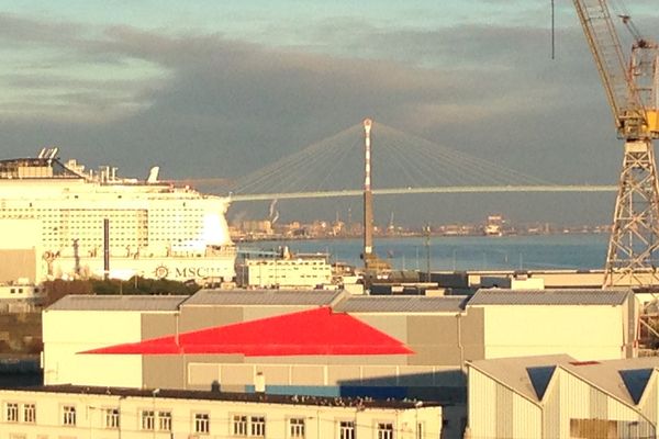 Le port de Saint-Nazaire en janvier 2017