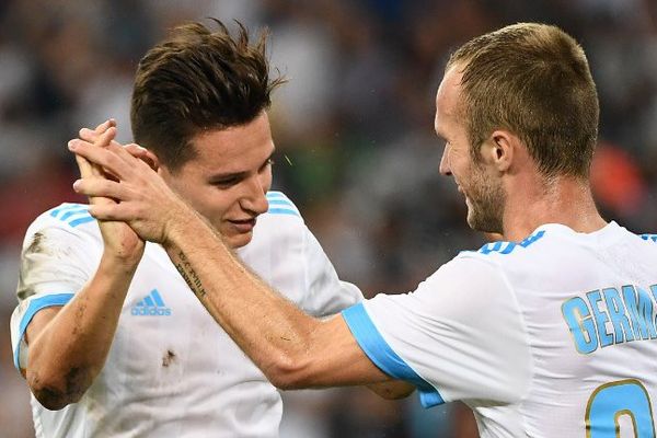 Florian Thauvin et Valère Germain, auteurs des 3 buts hier soir face à Domzale