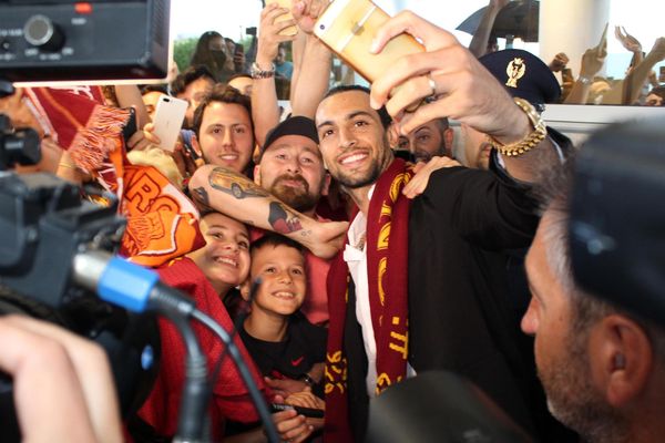 Javier Pastore, à l'aéroport de Fiumicino, à Rome, le 25 juin 2018.