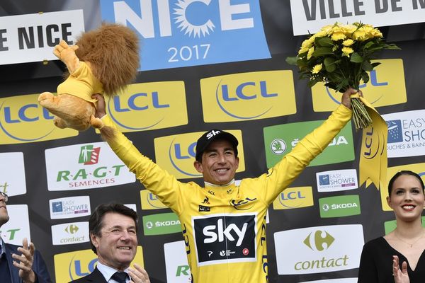 Sergio Heano, sur le podium à Nice.