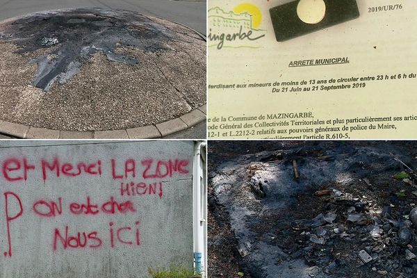 Tags et multiples feux de poubelles sont à déplorer régulièrement dans la cité des Brebis à Mazingarbe.