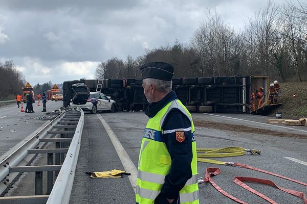 Un accident corporel a eu lieu ce mardi matin vers 6 heures en Haute-Vienne, sur l'A20 entre un poids lourd et une voiture.