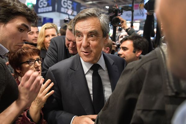 François Fillon, au salon de l'Agriculture quelques heures après l'annonce d'une possible mise en examen.