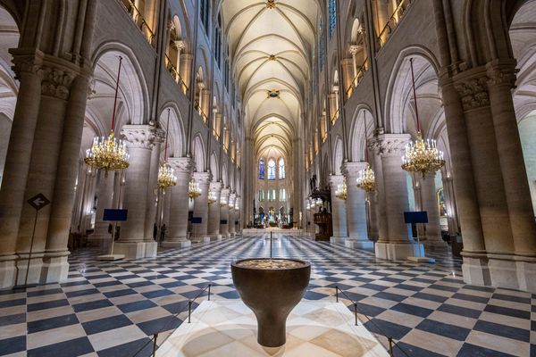 L'intérieur de la cathédrale restaurée le 29 novembre.