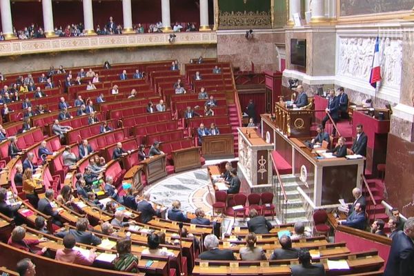 L'hémicycle de l'Assemblée nationale lors du vote de la loi Pacte ce jeudi 11 avril.