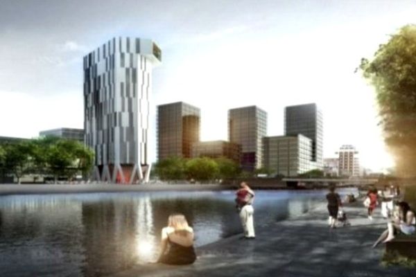 La future tour à énergie positive de l'éco-quartier Danube