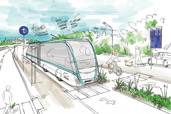 Les quatre lignes de trambus seront aménagées d'ici 2030.