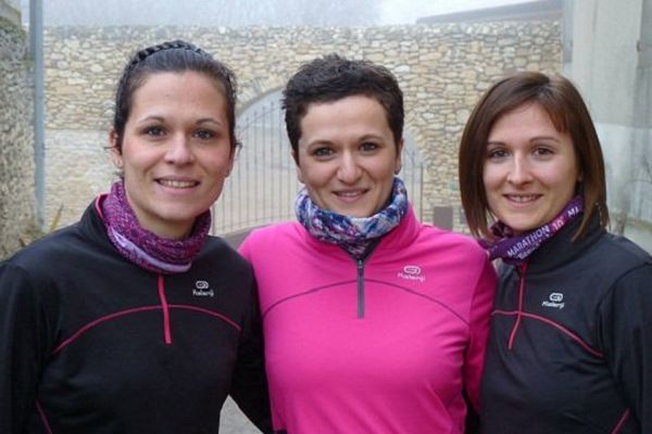 Emilie Thibert, Sophie Perras et Emilie Alzingre ... trois amazones de l'Espoir