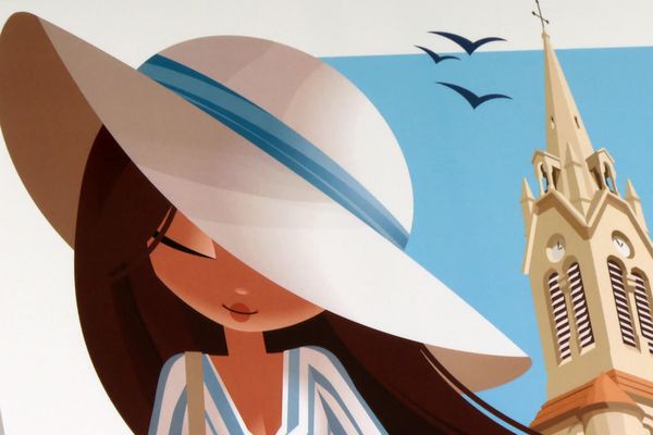 Des affiches touristiques au charme vintage, dessinée à Saint-Georges-de-Didonne