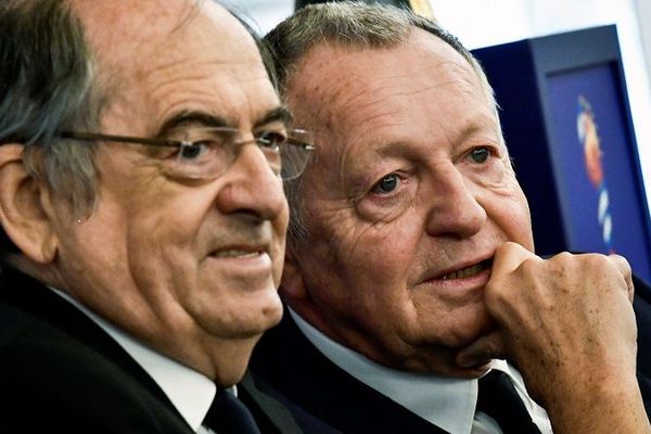 Jean-Michel Aulas, ici avec Noël le Graët,  convoiterait le poste de président de la Fédération Francaise de Football en 2020   