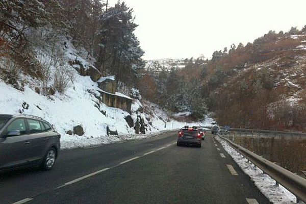 La RN.116 dans les Pyrénées-Orientales.