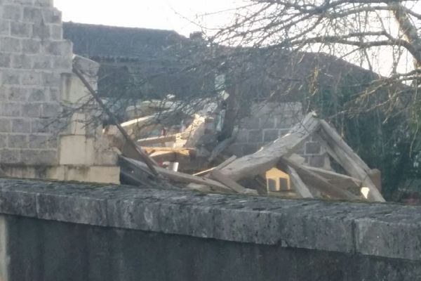 Le logement qui s'est effondré à Tocane-Saint-Apre