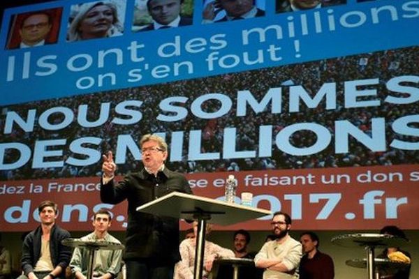 Jean-Luc Mélenchon en meeting à Bordeaux le 29 novembre 2016