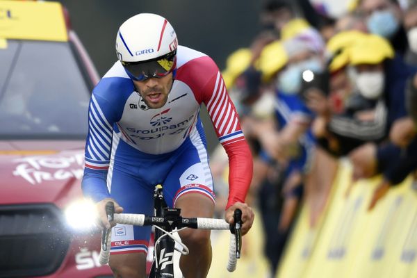 Thibaut Pinot sur le Tour de France, à la Planche des Belles Filles, le 19 septembre 2020.