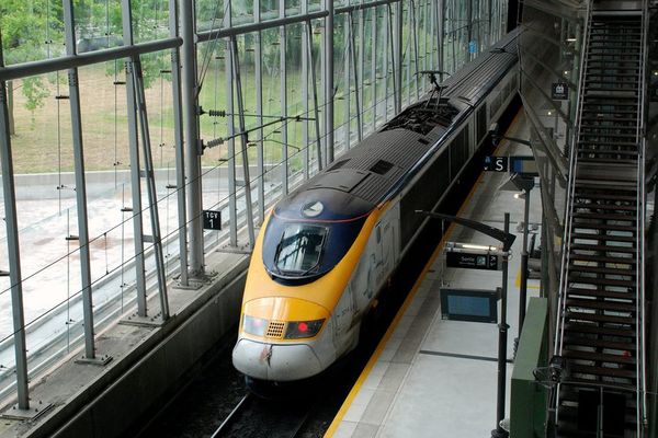 Un Eurostar en gare Lille-Europe