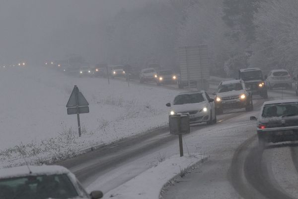 La neige en Île-de-France (ici, en Essonne), en février 2018.