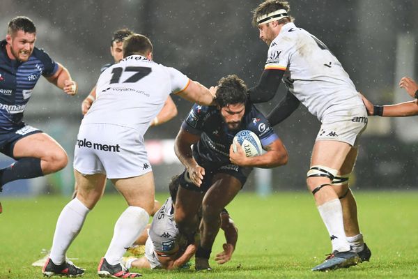 Le 29/01/2021, 18e journée de Rugby ProD2. Rodrigo BRUNI, lors de la rencontre entre Vannes et Provence Rugby.