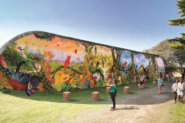 Simulation de la fresque qui sera visible sur le mur de la casemate de Saint-Brévin-les-Pins.