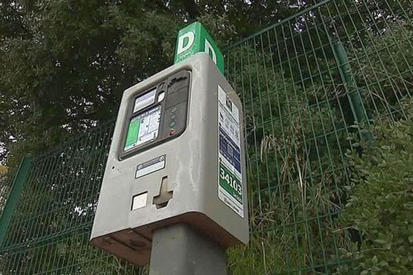 Montpellier - un horodateur en zone verte - février 2018.