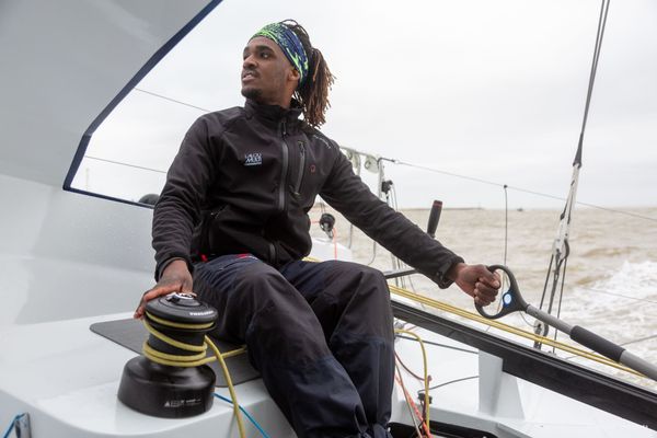 Le skipper guadeloupéen Keni Piperol. Agé de 26 ans, il participe à son premier Rhum en Class 40 sur Captain Alternance.