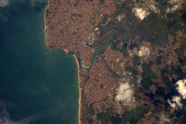 Photo du Tweet de Thomas Pesquet vue de l'espace de Saint-Gilles-Croix-de-Vie