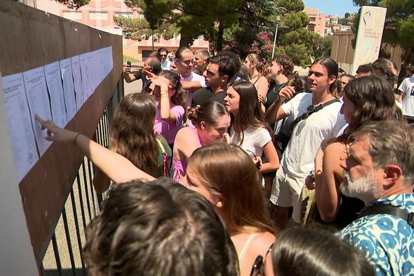 A Bastia, lors des résultats du baccalauréat 2024.