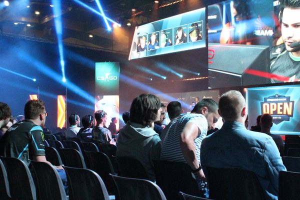 Des spectateurs assistent à un match de CS:GO lors de la Dreamhack 2018 à Tours. 