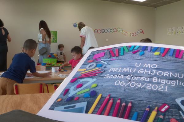 Deux classes de maternelle 100 % langue corse. C'est le pari de Scola Corse à Bastia et Biguglia en cette rentrée scolaire 2021. 