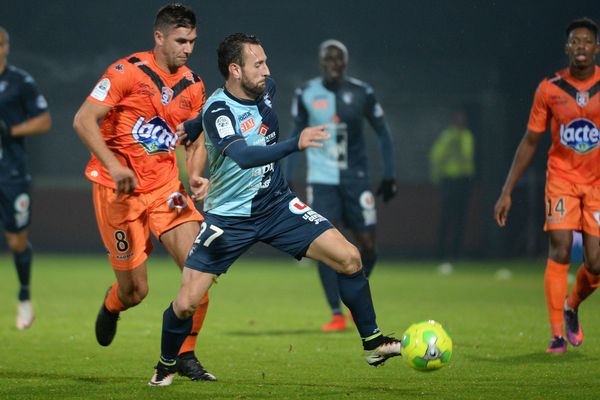 Le Havrais Ghislain GIMBERT auteur d'un but face à Laval