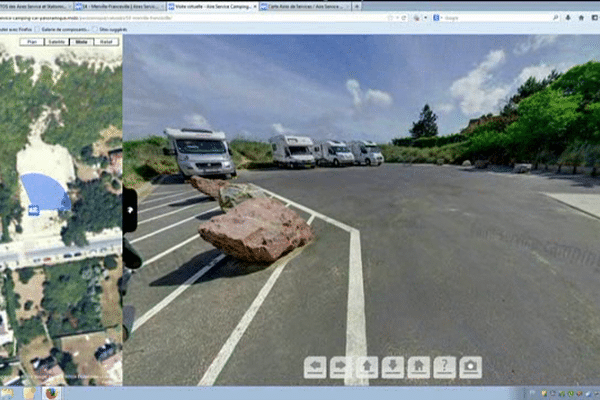 A l'instar de Google Map et son module Street view, il est possible de visualiser le site à 360 degrés