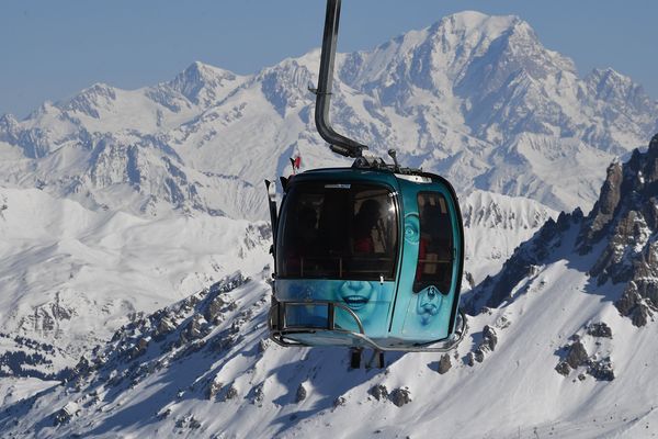 La domaine skiable des Ménuires le 16 février 2017