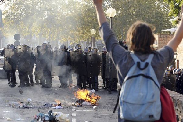 Lors de la manifestation au lendemain de la mort de Rémi Fraisse à Albi