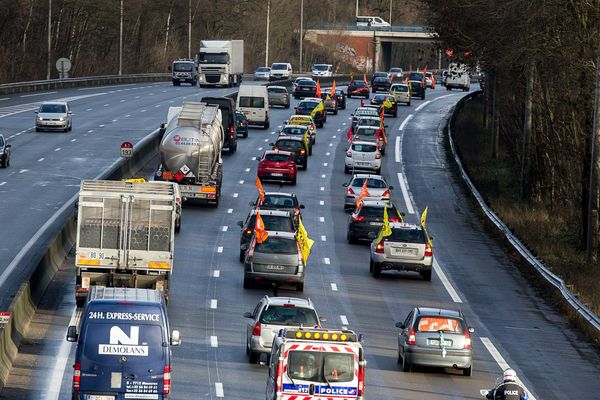 Bouchons sur l'A1 (image d'illustration).