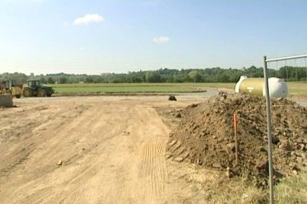 Travaux de réalisation d'une aire de grand passage à Tours (Indre-et-Loire)