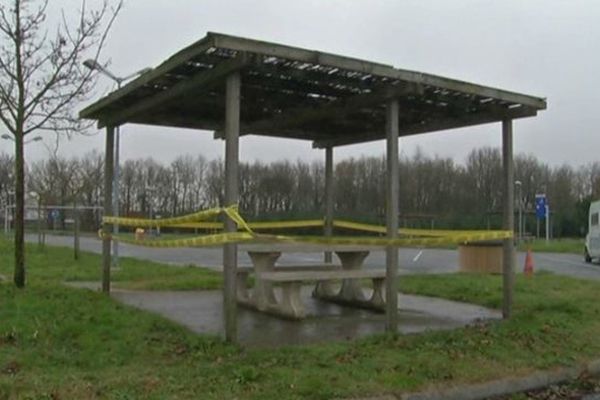 Aire de repos à Cubzac-les-Ponts où la victime a été retrouvée brûlée au deuxième degré. 