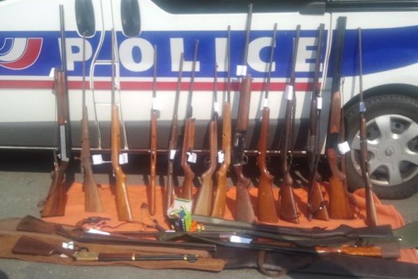 Le stock d'armes retrouvé par la police