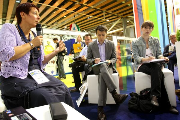 Inauguration du salon Créer a Lille en 2012. 