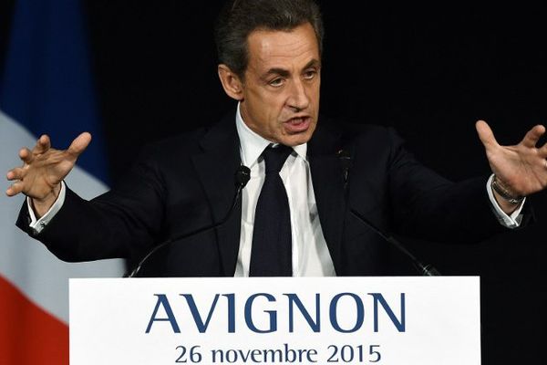 Nicolas Sarkozy en meeting à Avignon dans le cadre des élections régionales