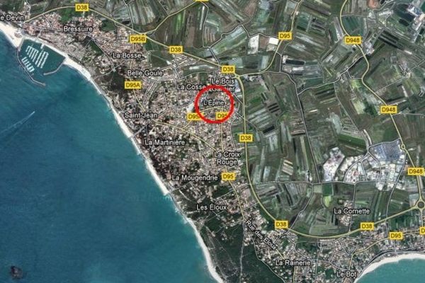 La commune de l'Epine se trouve à l'ouest de l'île de Noirmoutier