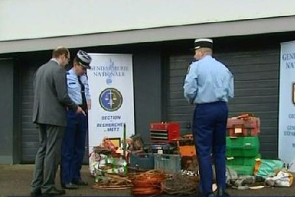 Le matériel récupéré par les gendarmes.