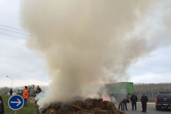 nouveau blocage des routes à Marmande (47) ce mercredi 7 février