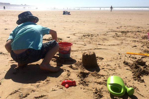 La plage des Sables d'Olonne, le 20 avril 2018