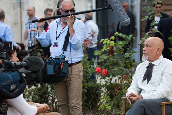 John Malkovich, président du jury 2017, en interview avec les journalistes de France 3 Poitou-Charentes I. Hirsch, M. Nadal et C. Rio