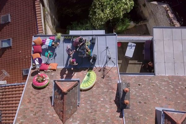 Besançon Rooftop Festival : festival bisontin filmé par un drone